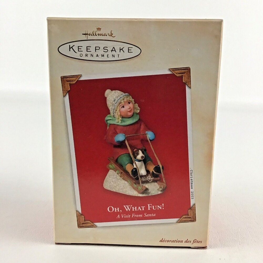 Hallmark Keepsake Christmas Ornament Oh What Fun A Visit From Santa Vintage 2003